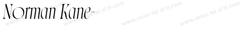 Norman Kane字体转换